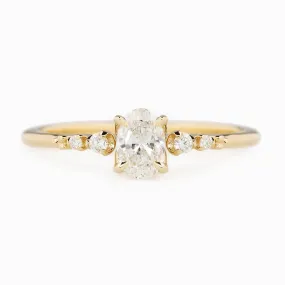 Estel Luxe Ring 0.40ct Oval Diamond, 14K Yellow Gold