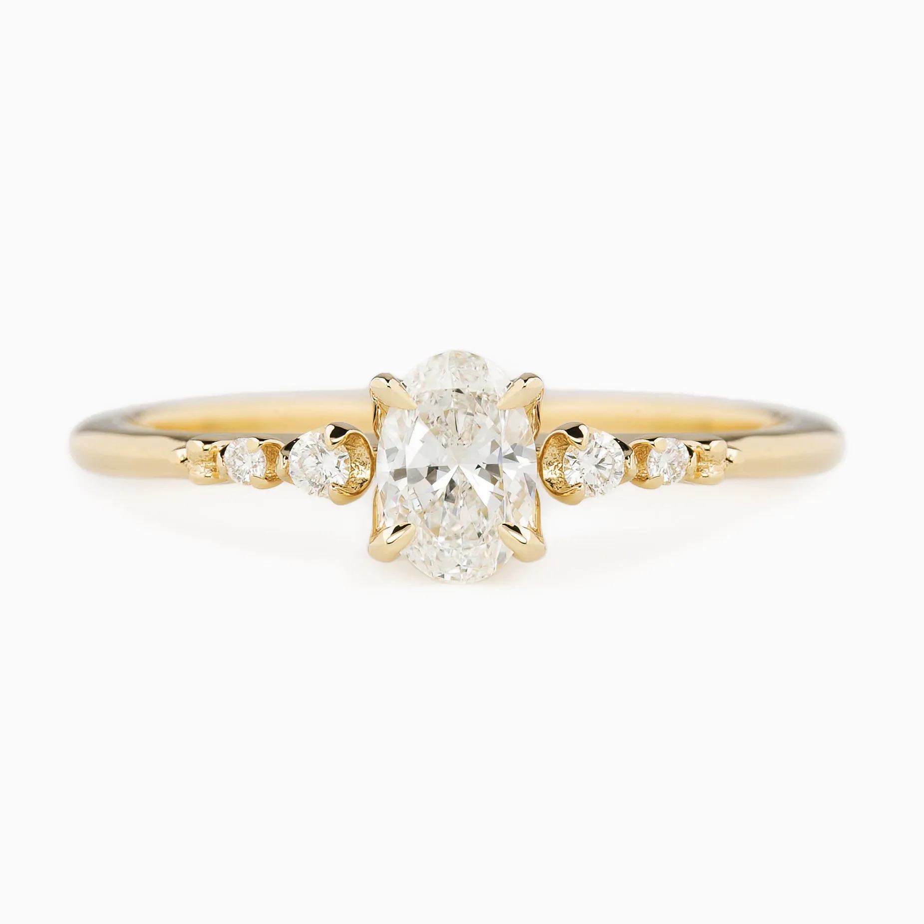 Estel Luxe Ring 0.40ct Oval Diamond, 14K Yellow Gold