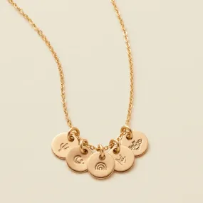 Evie Charm Stacker Disc Necklace