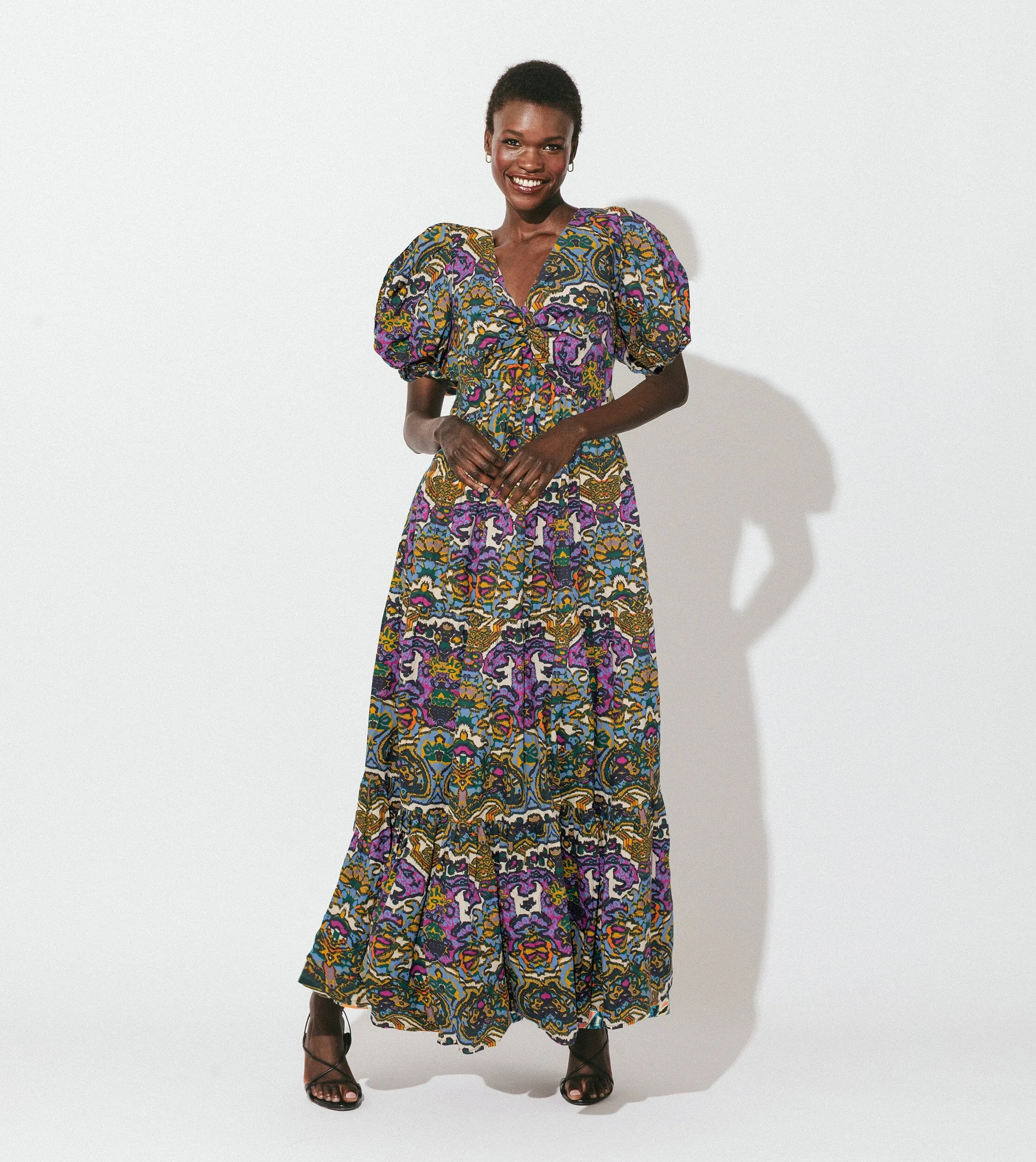 Evita Midi Dress | Mosaic Ikat