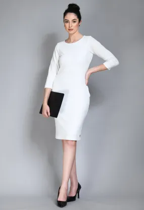 Exude Boldness Bodycon Dress (White)