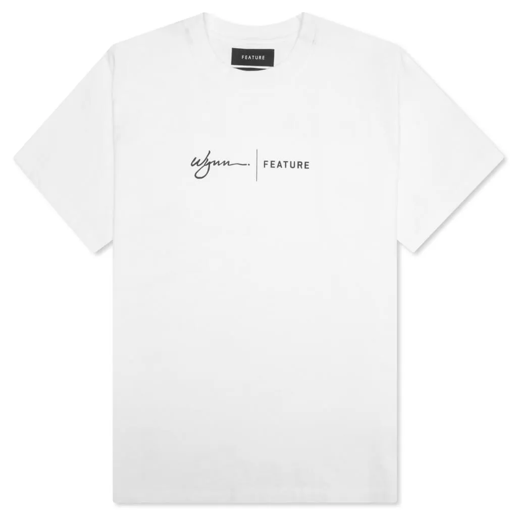 Feature x Wynn Logo Lock Up Tee - White