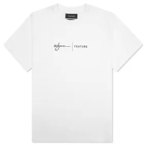 Feature x Wynn Logo Lock Up Tee - White