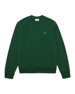 Felpa Uomo Lacoste Basic Logo Verde