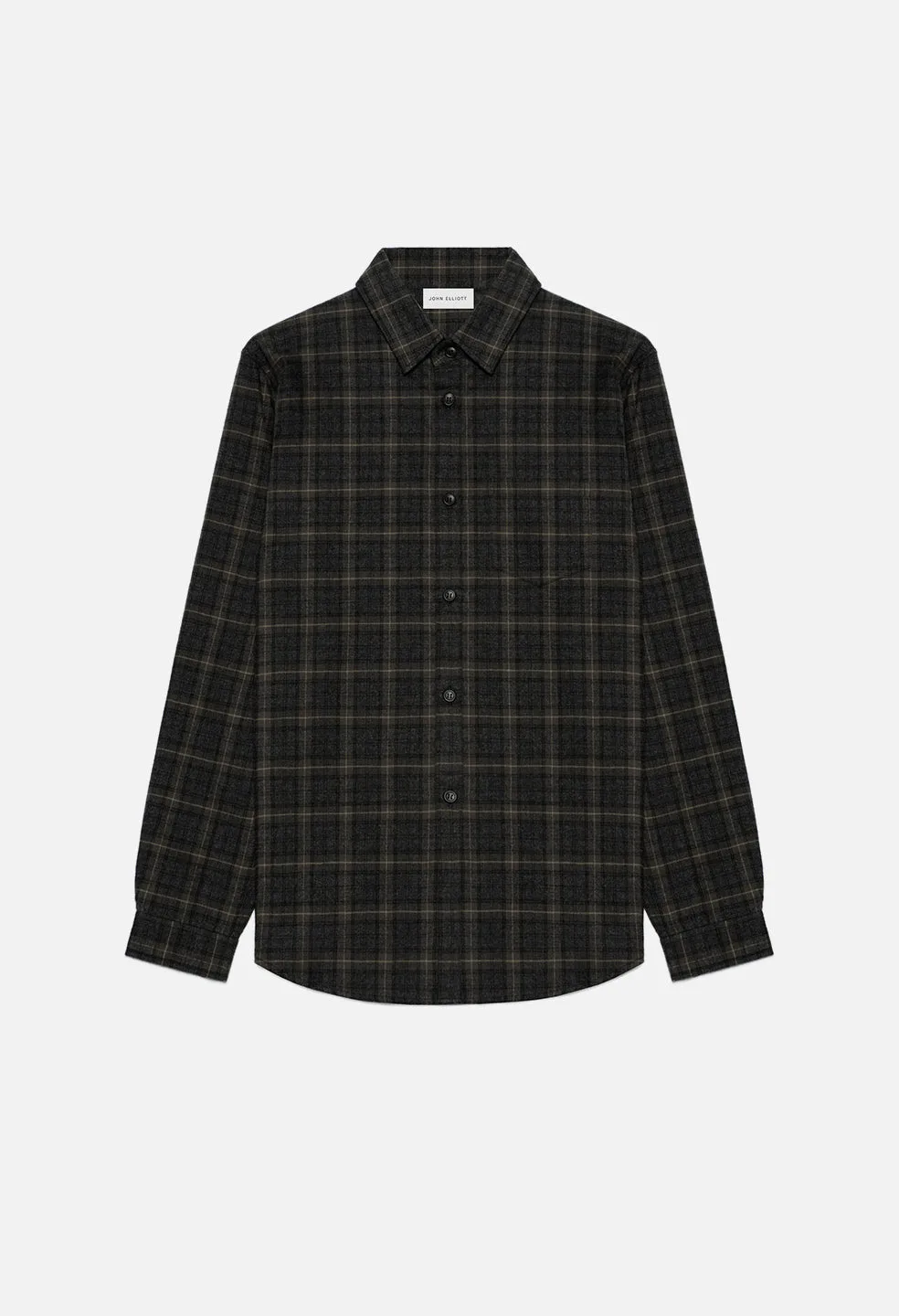 Flannel Button Up / Charcoal x Mustard