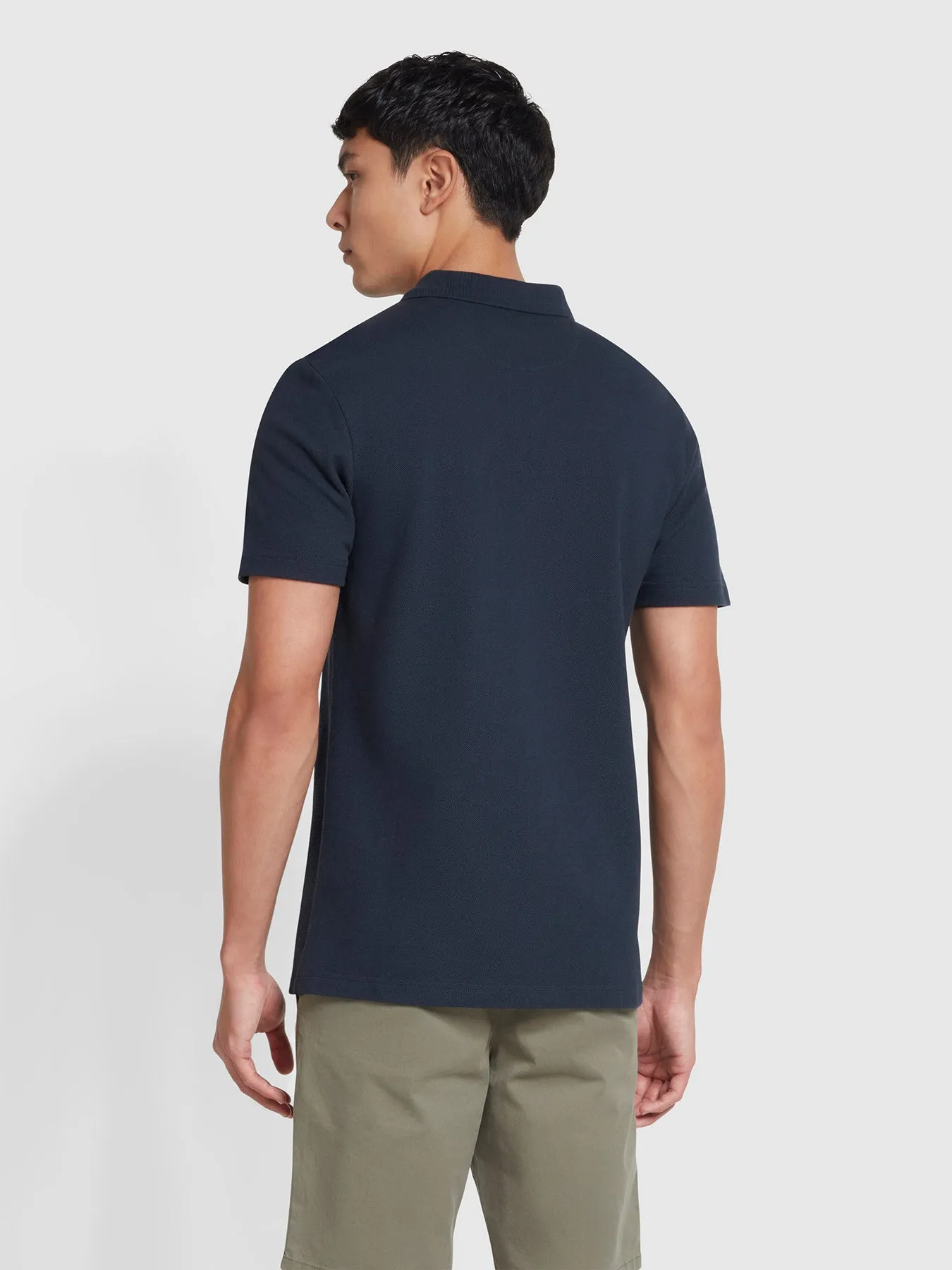 Forster Textured Polo Shirt In Indigo