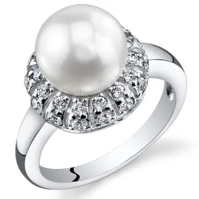 Freshwater Pearl Sterling Silver Ring Size 7