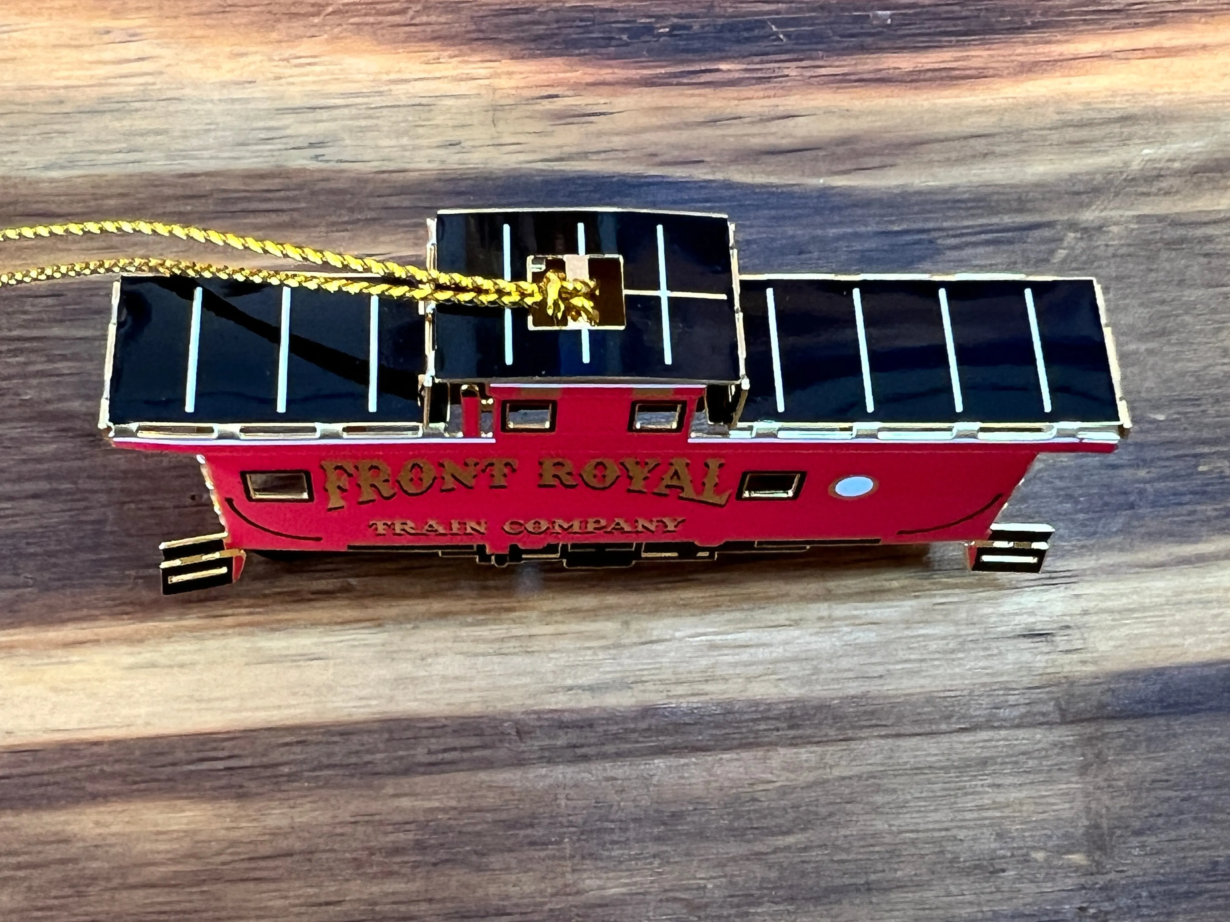 Front Royal Main Street Caboose 3D Metal Ornament