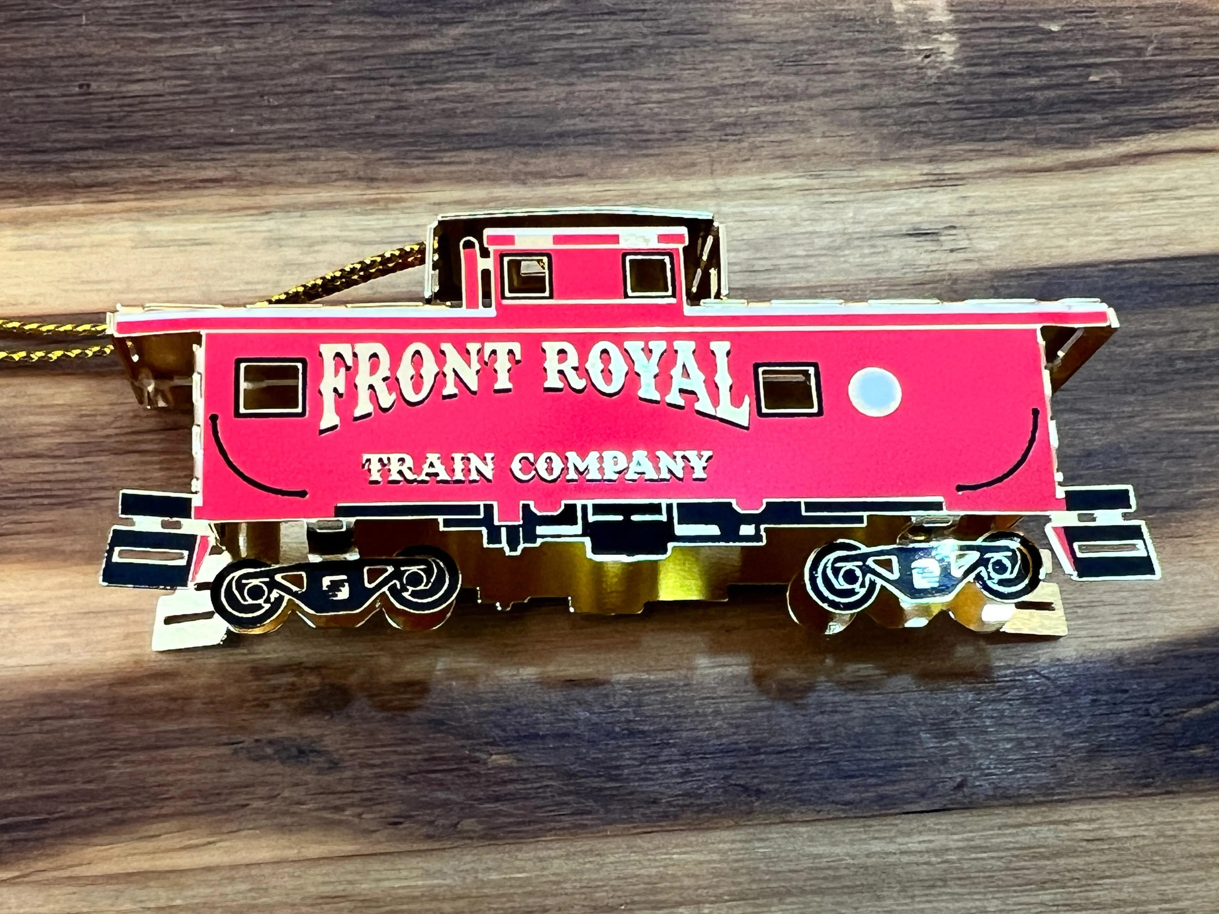 Front Royal Main Street Caboose 3D Metal Ornament