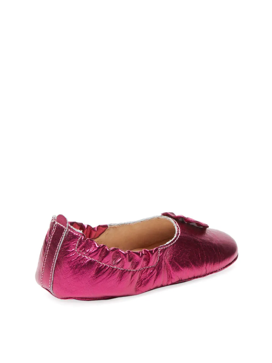 Fuschia Flower Elastic Flats