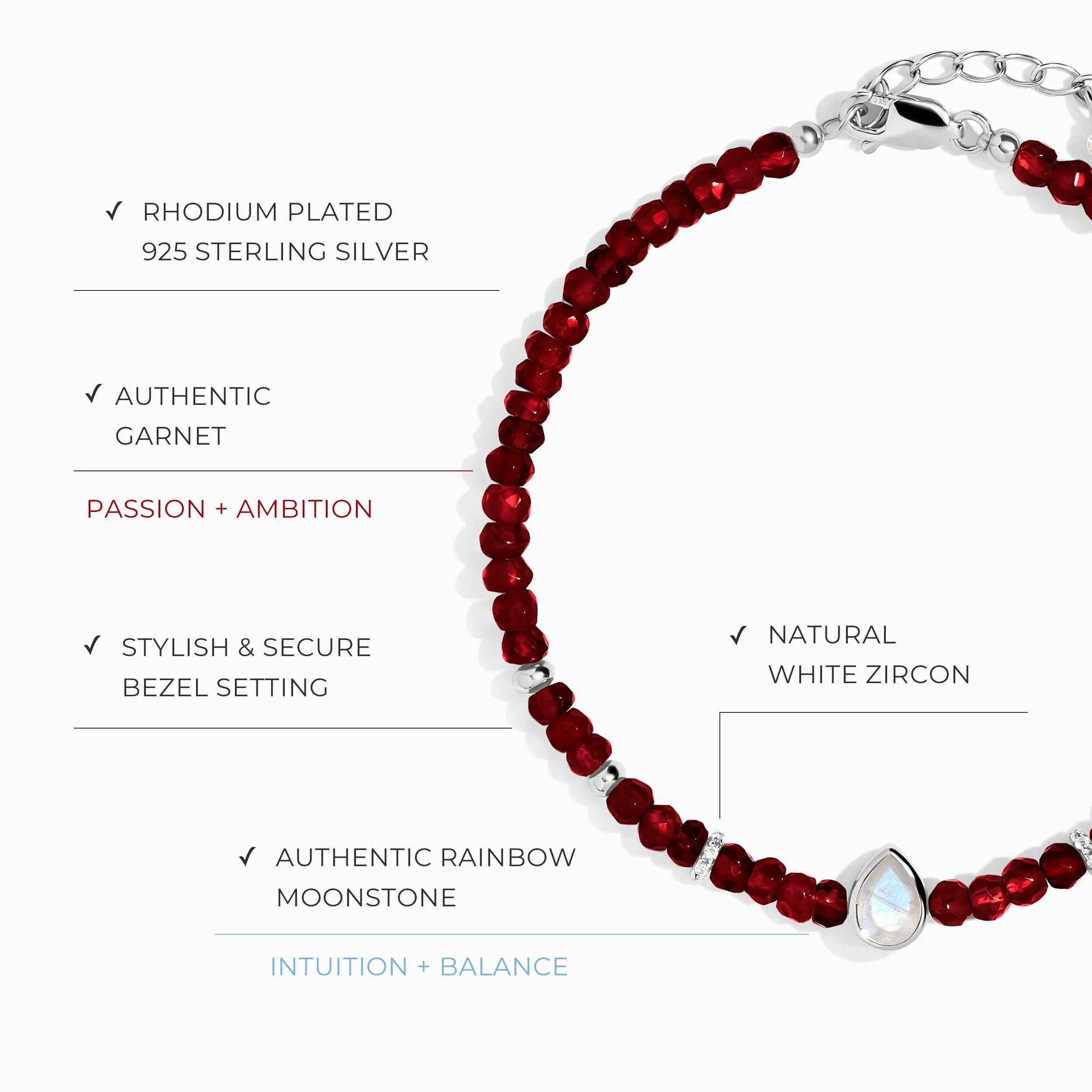 Garnet Bracelet - Free Spirit