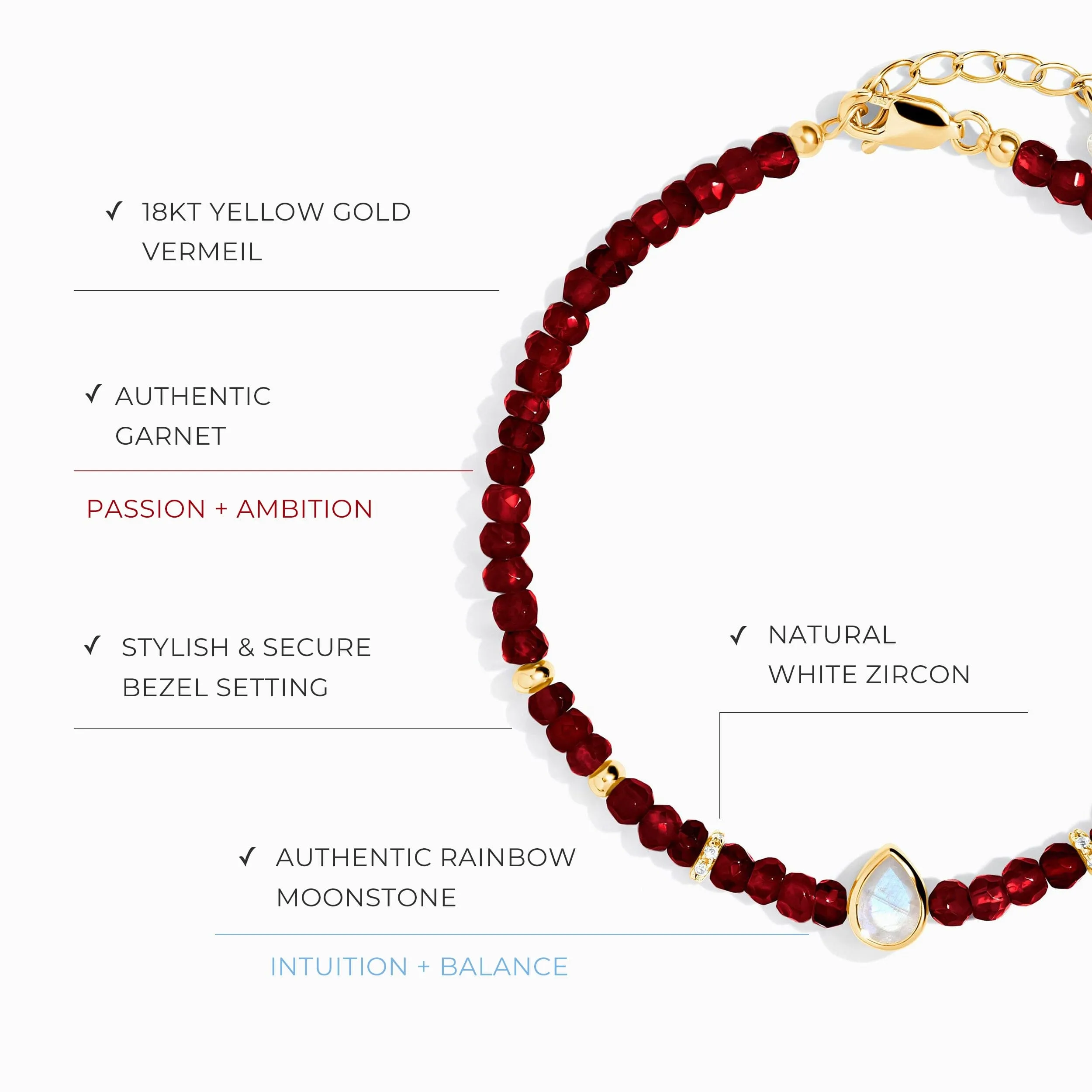 Garnet Bracelet - Free Spirit