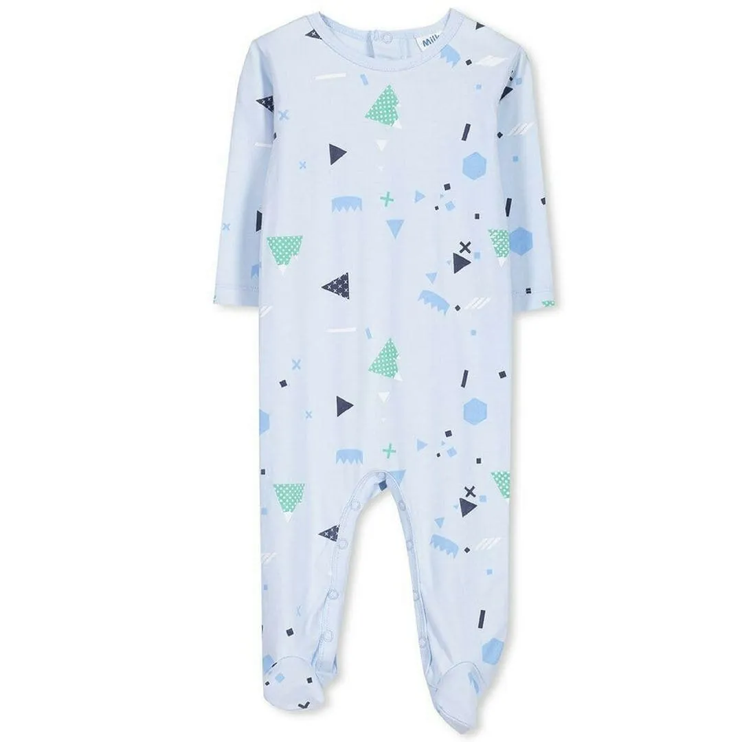 Geo Romper - Ice Blue (Milky Baby)