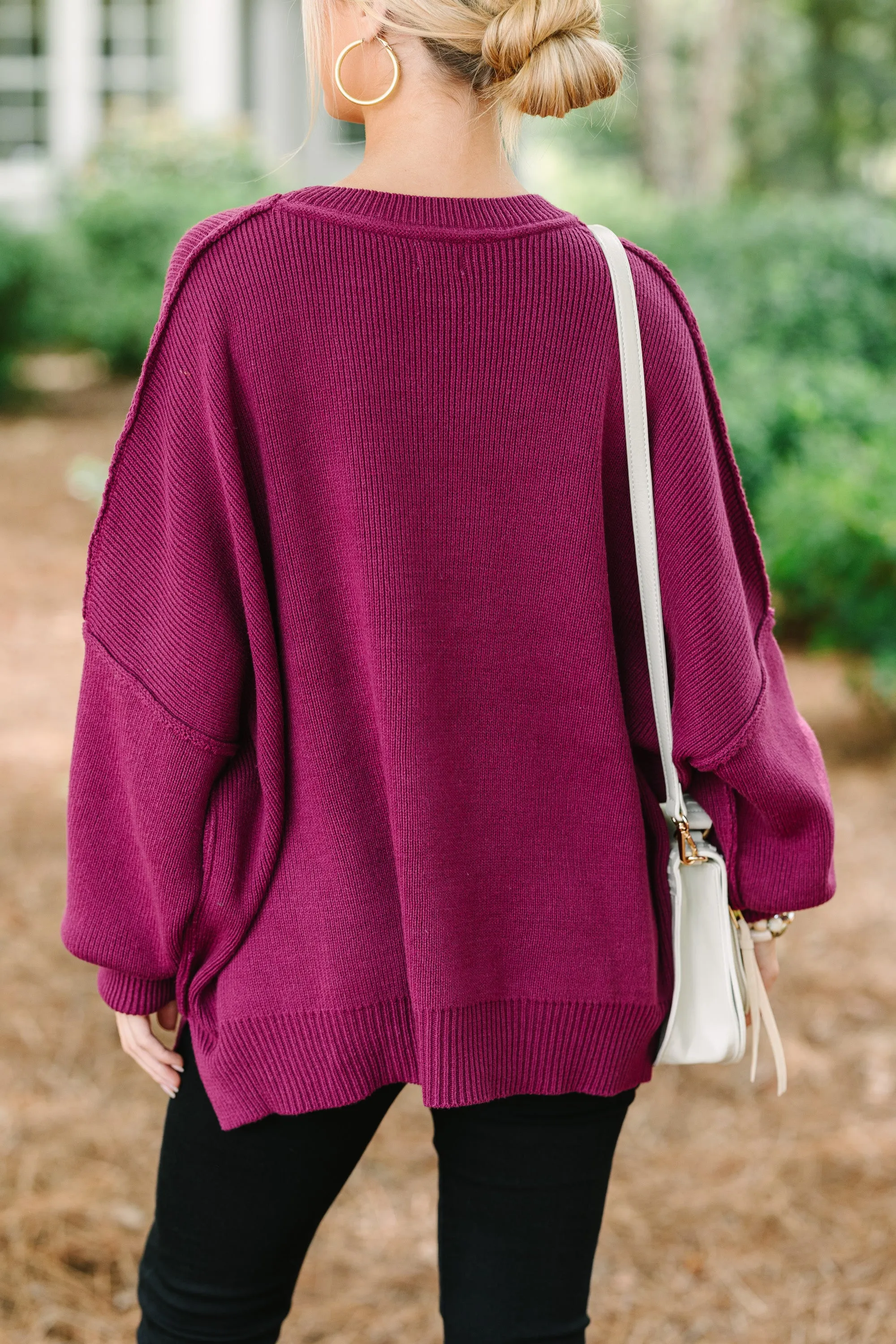 Give You Joy Burgundy Red Dolman Sweater