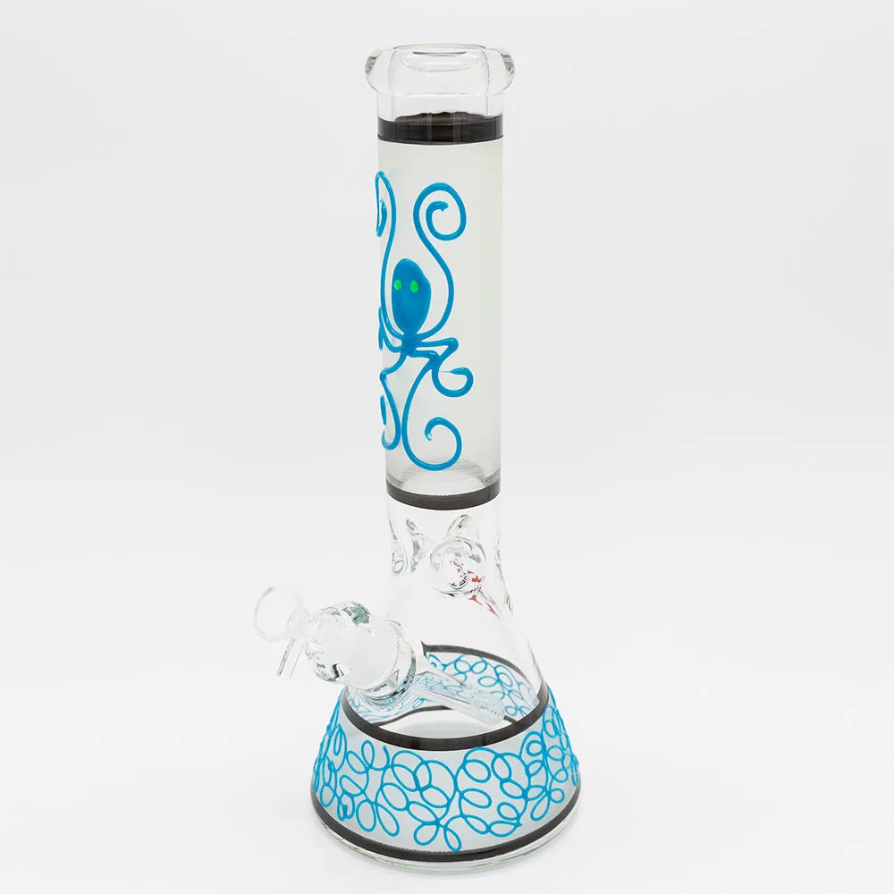 Glow Octopus Glass Bong - Blue