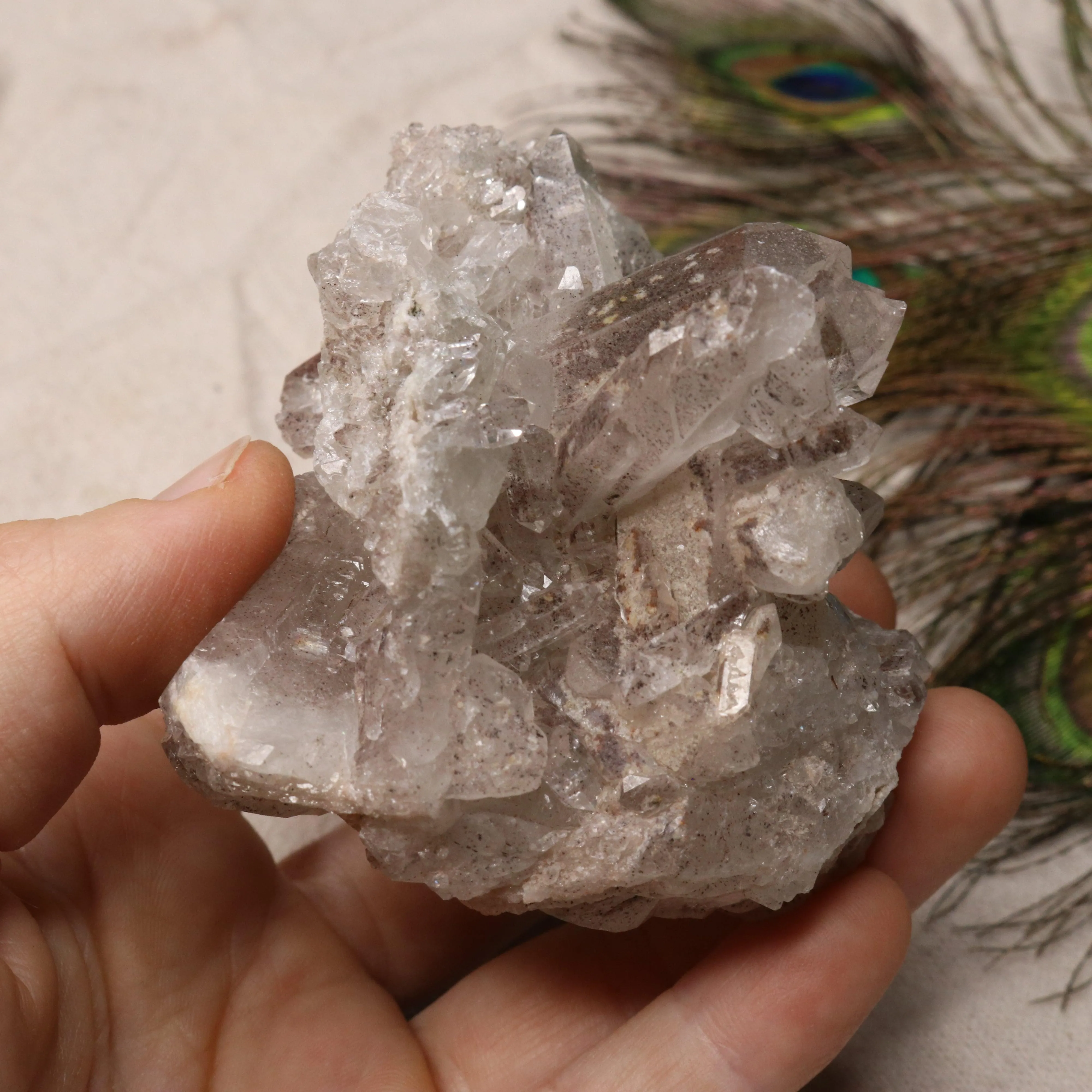 Grade A Lithium Quartz Cluster Self Healed from Brazil~ Super Gemmy Specimen