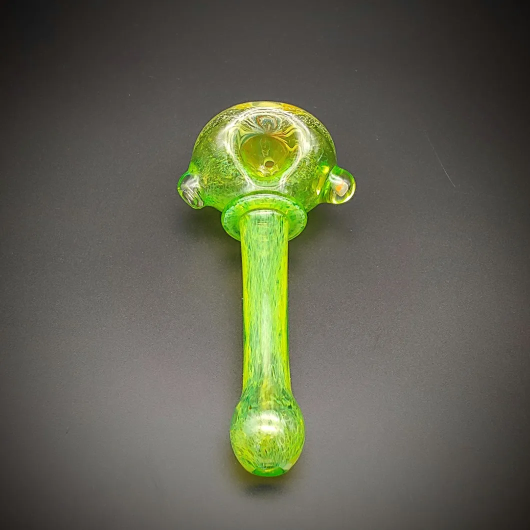 Green Bowtie Wigwag Hand Pipe (Ready To Ship)