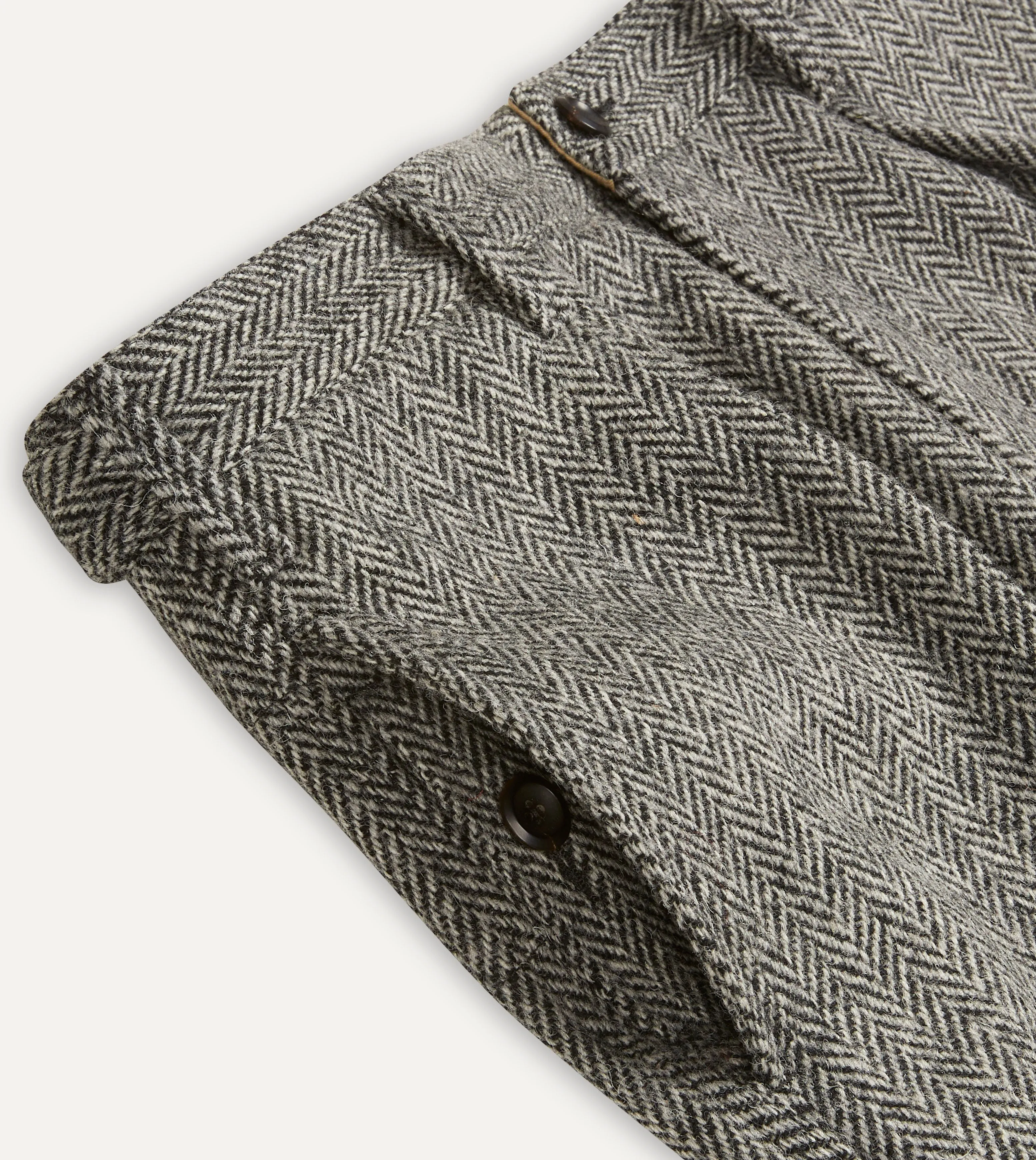 Grey Harris Tweed One Pleat Games Trousers