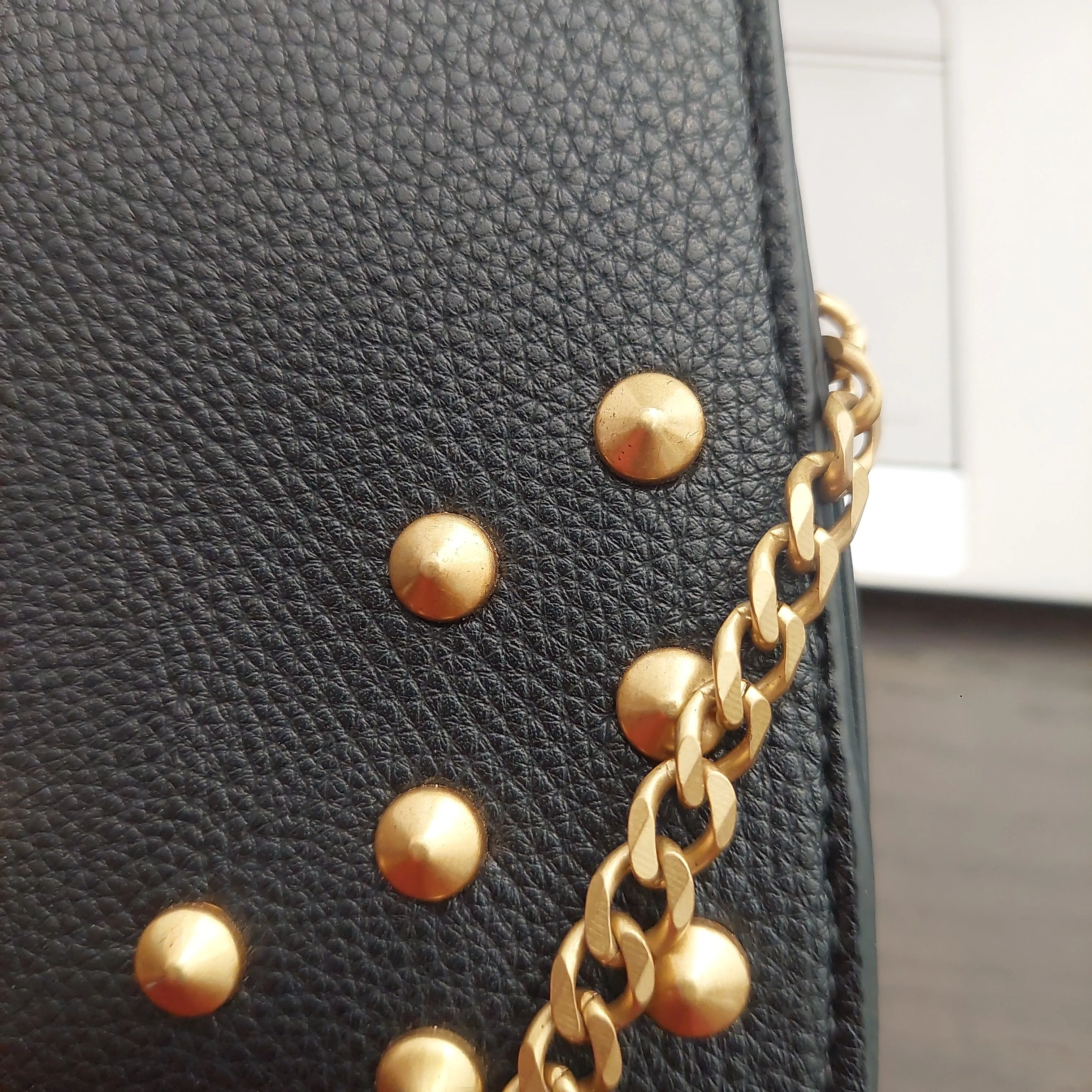 Guess Black Gold Studded Crossbody bag | Gently Used |