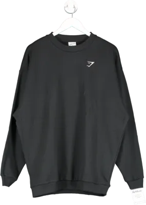 gymshark Black Training Oversized Sweatshirt UK S