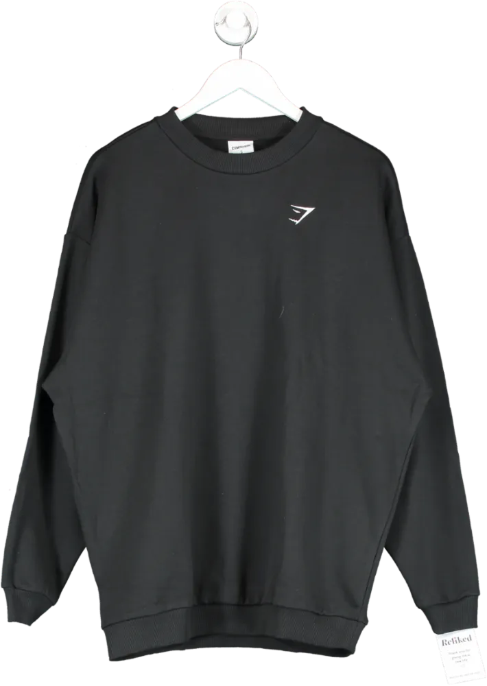 gymshark Black Training Oversized Sweatshirt UK S