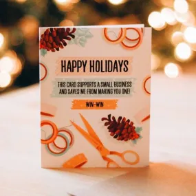 Happy Holidays Support Small Business | Christmas Card (SALE)