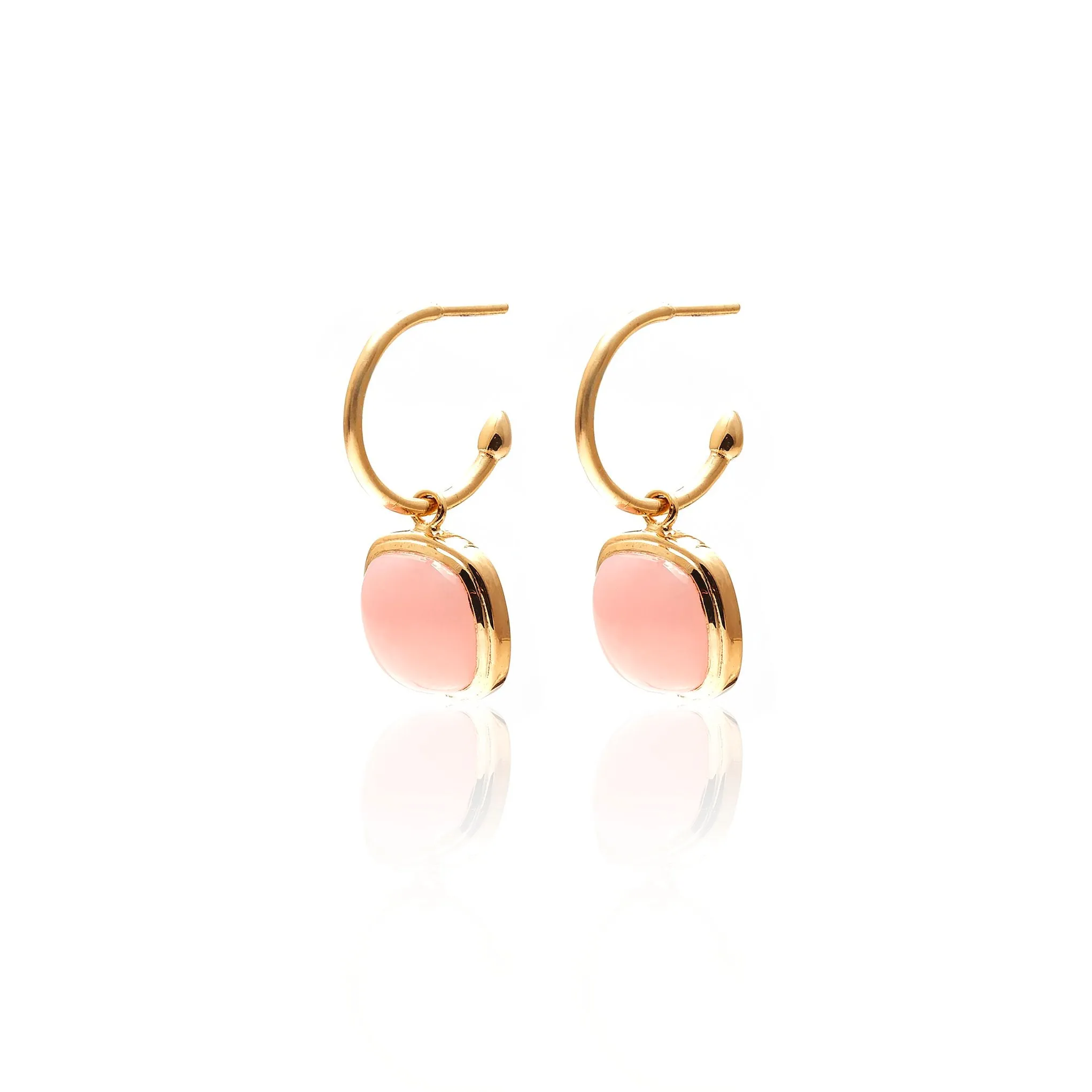 Heritage / Hoops / Pink Opal   Gold