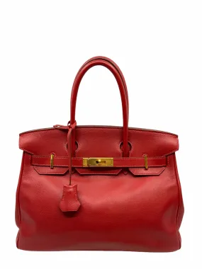 Hermes Calfskin Leather Birkin 30 Bag