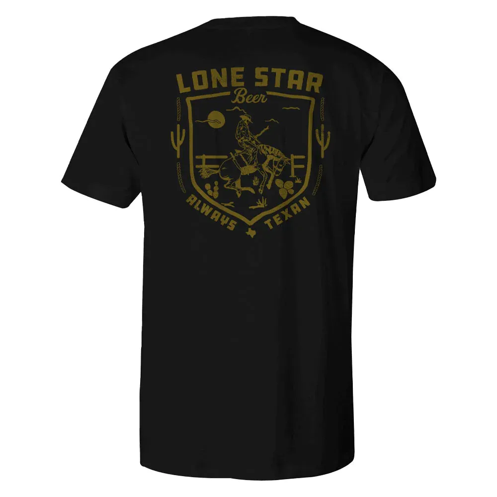 HOOEY LONE STAR BLACK W/MUSTARD TEE