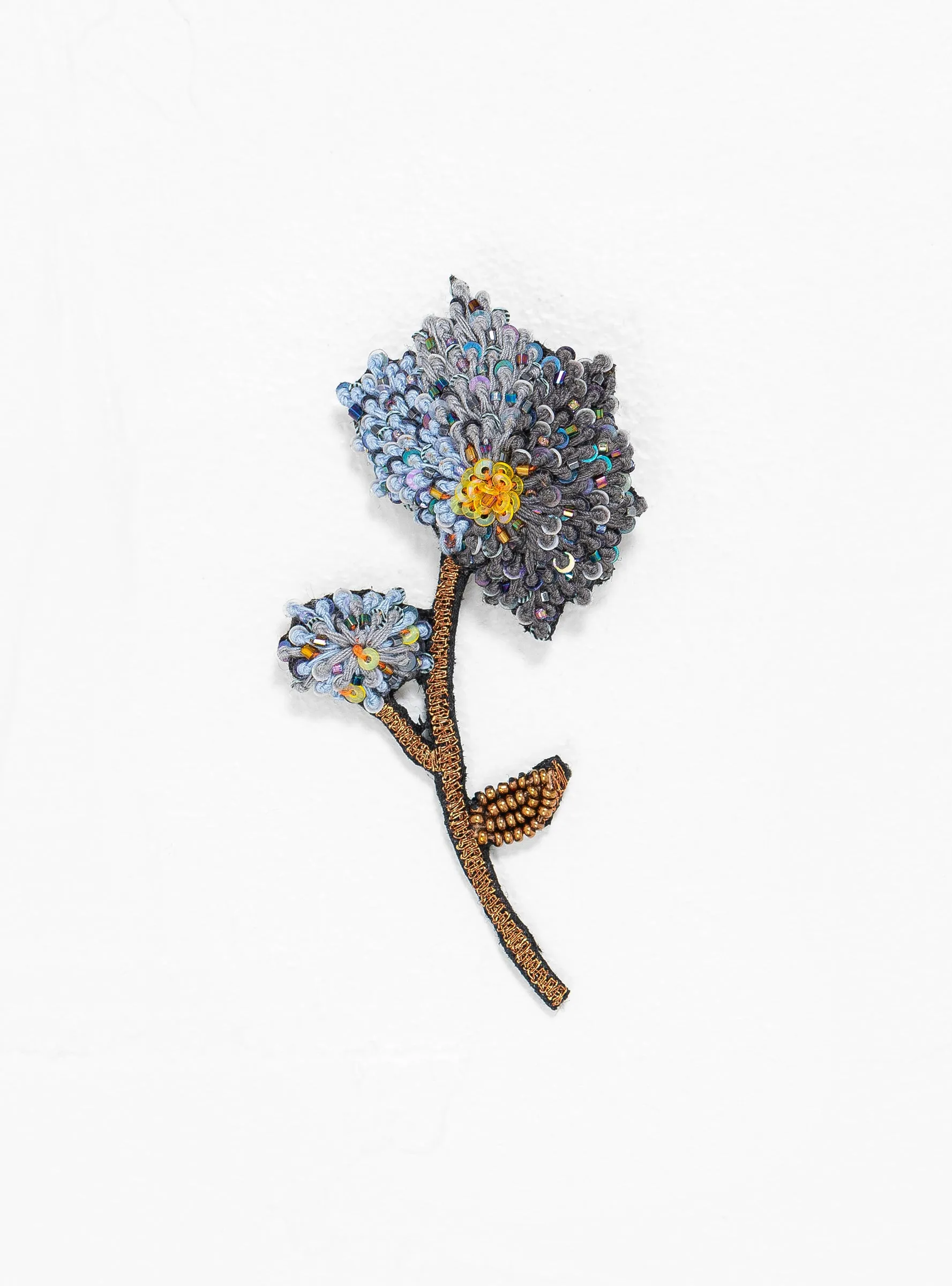 Hydrangea Flower Brooch Blue