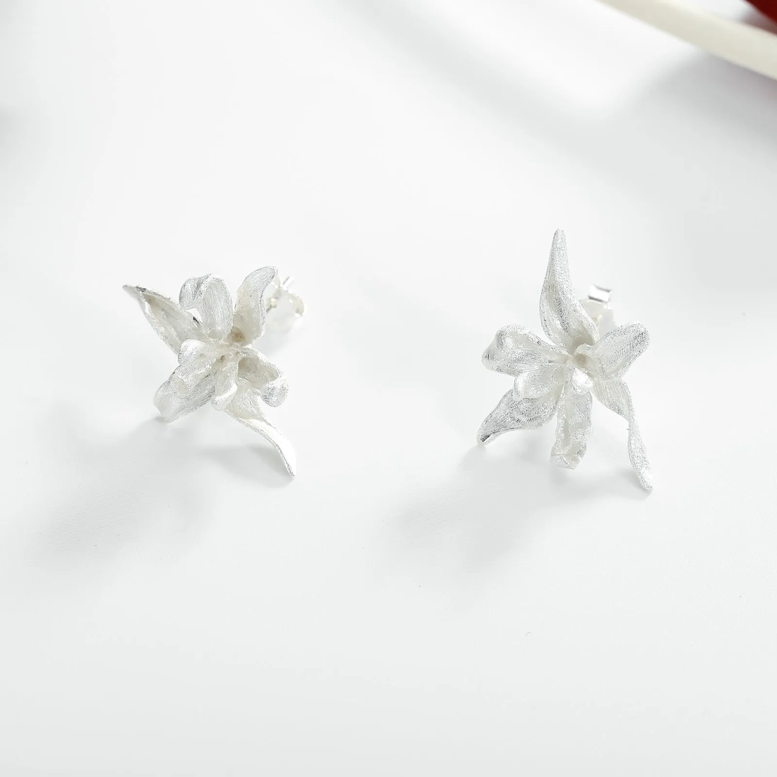 Iris Flower Stud Earrings