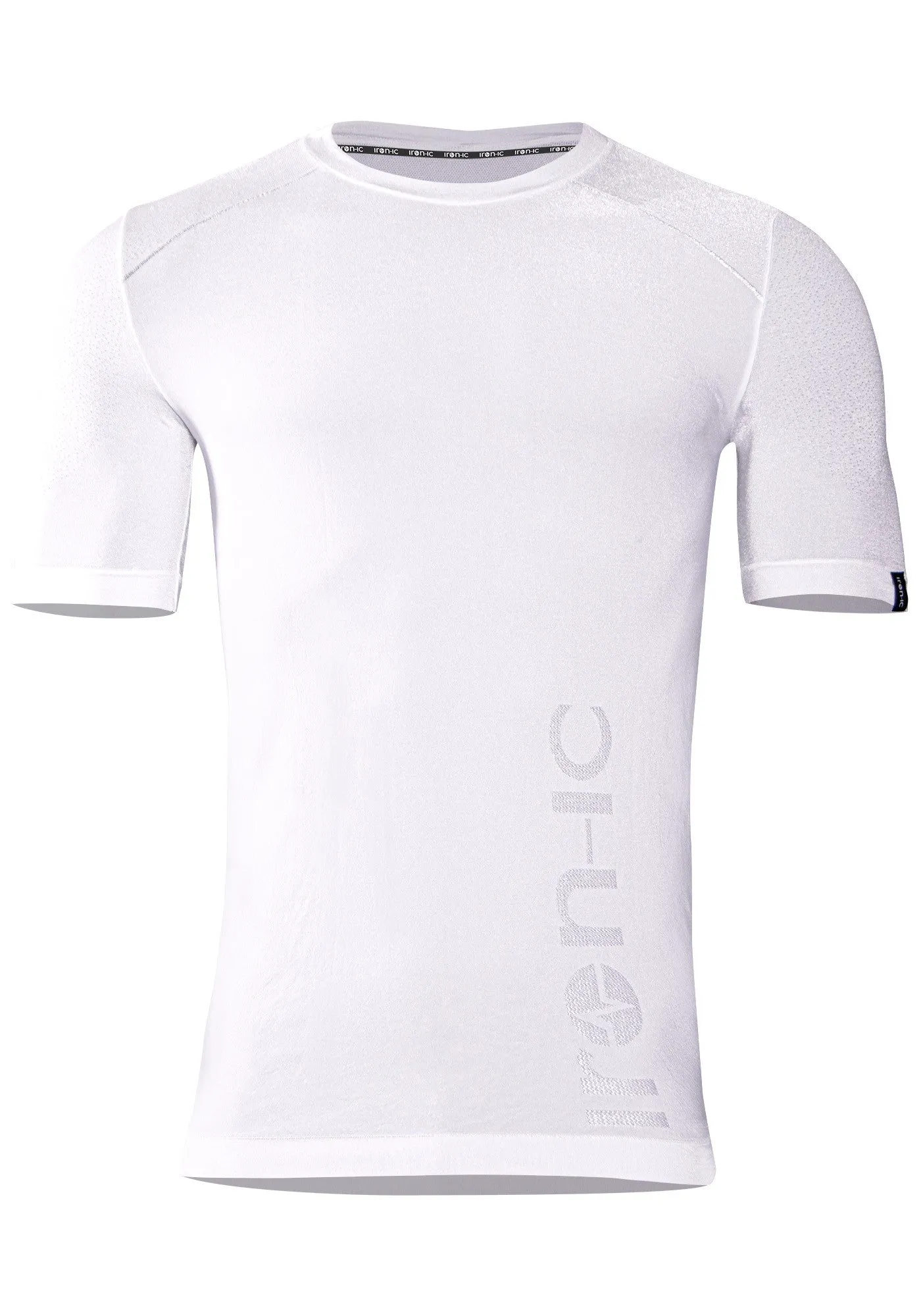 Iron-IC Men's short sleeve Smooth Outwear UV Protection shirt 201586 white