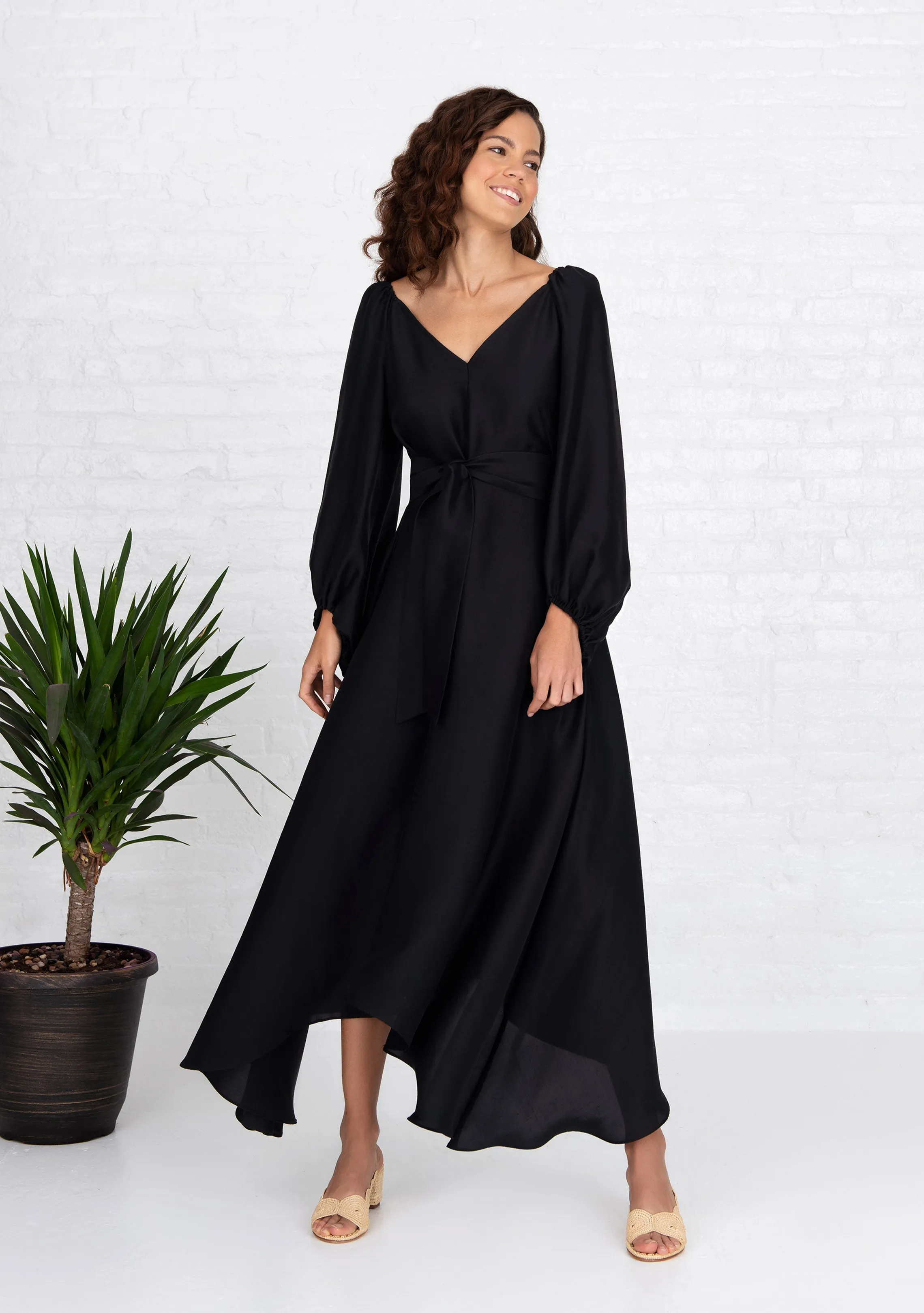 Isabelle Silk Dress - Black