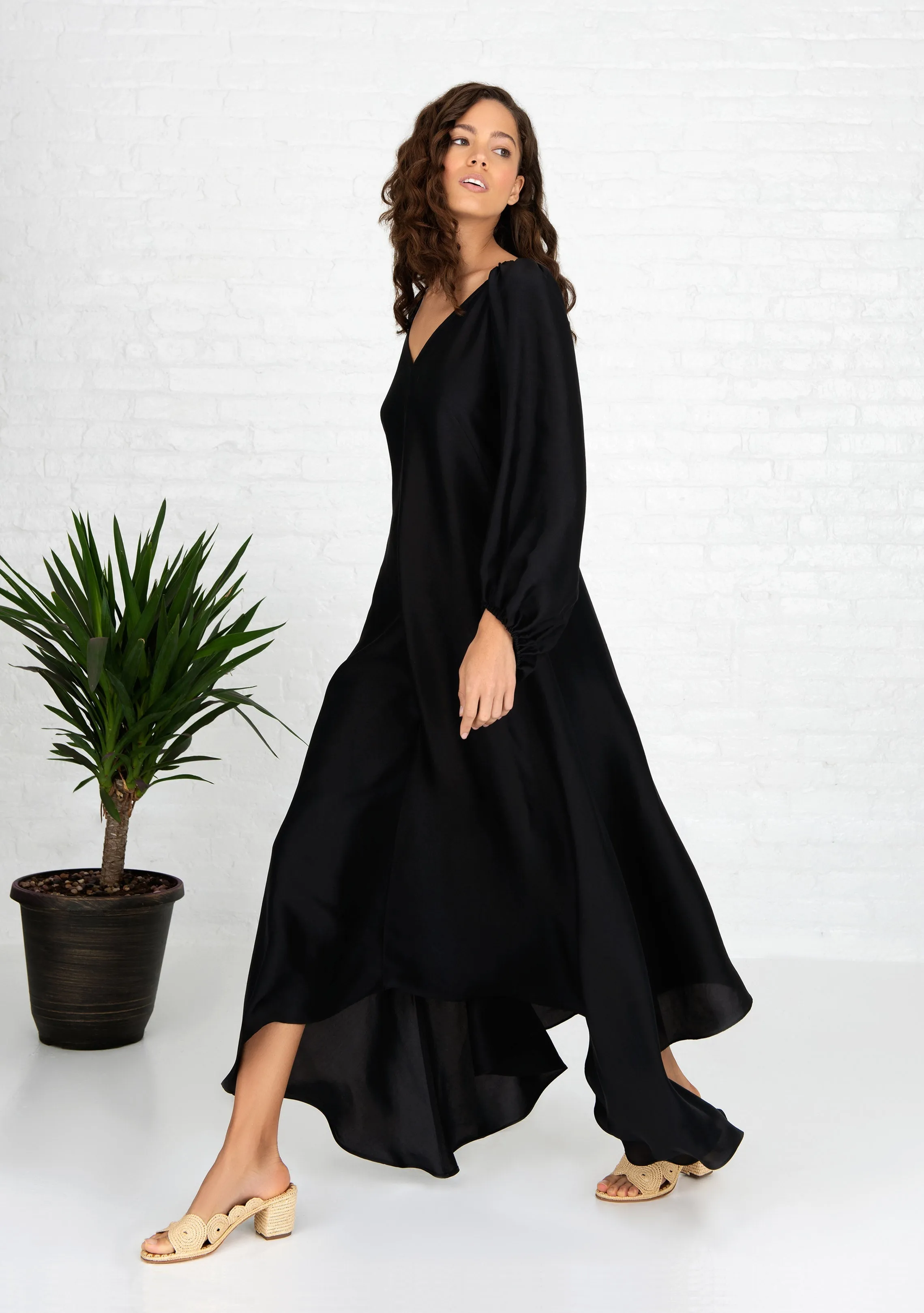 Isabelle Silk Dress - Black