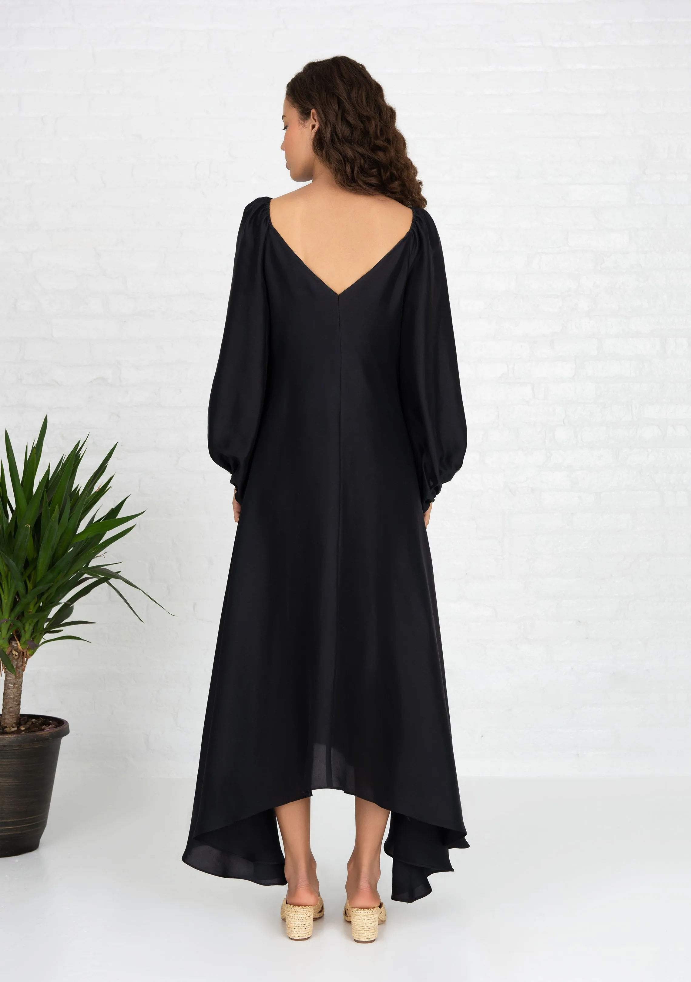 Isabelle Silk Dress - Black