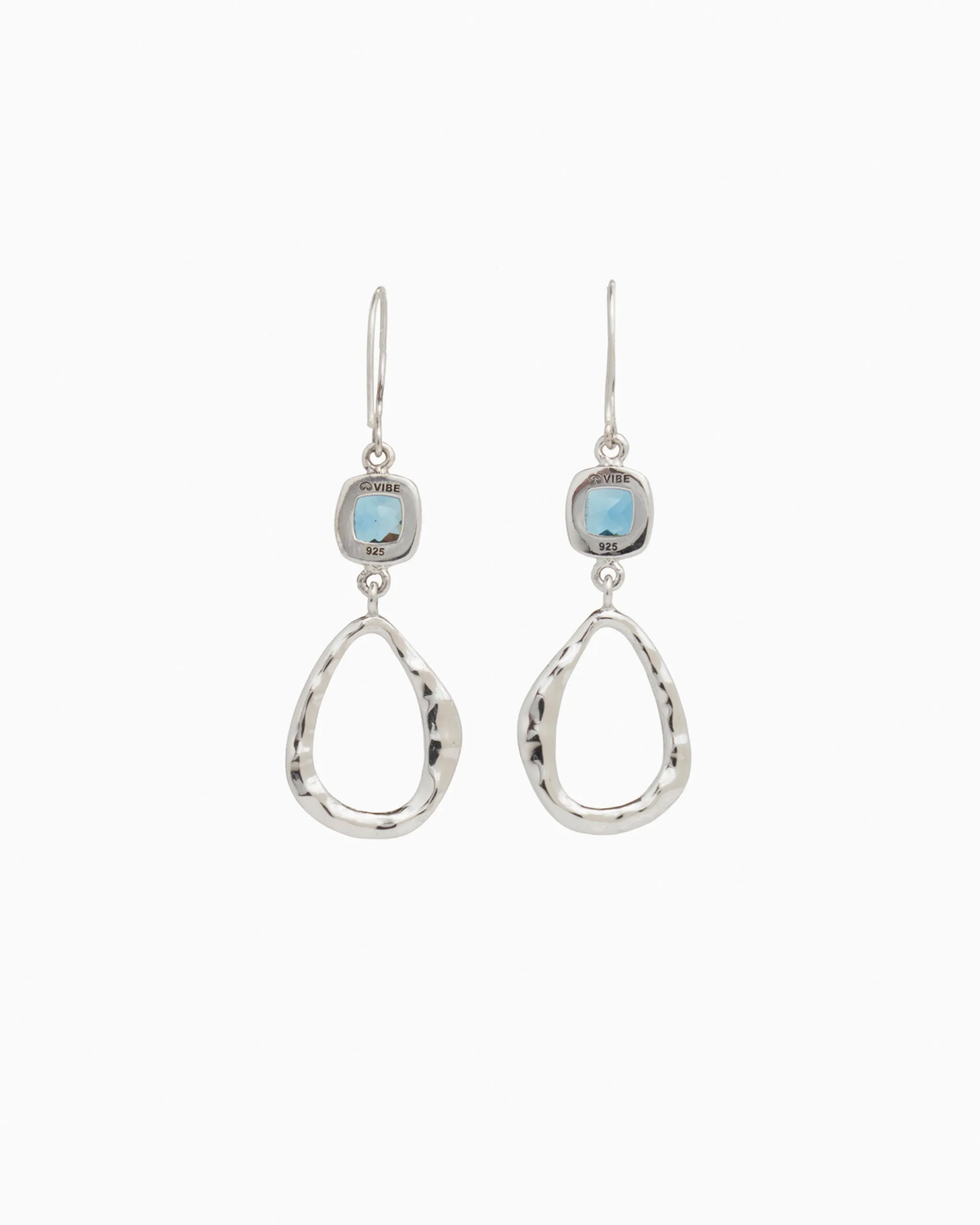 Island Rain Drop Earrings - London Blue Topaz