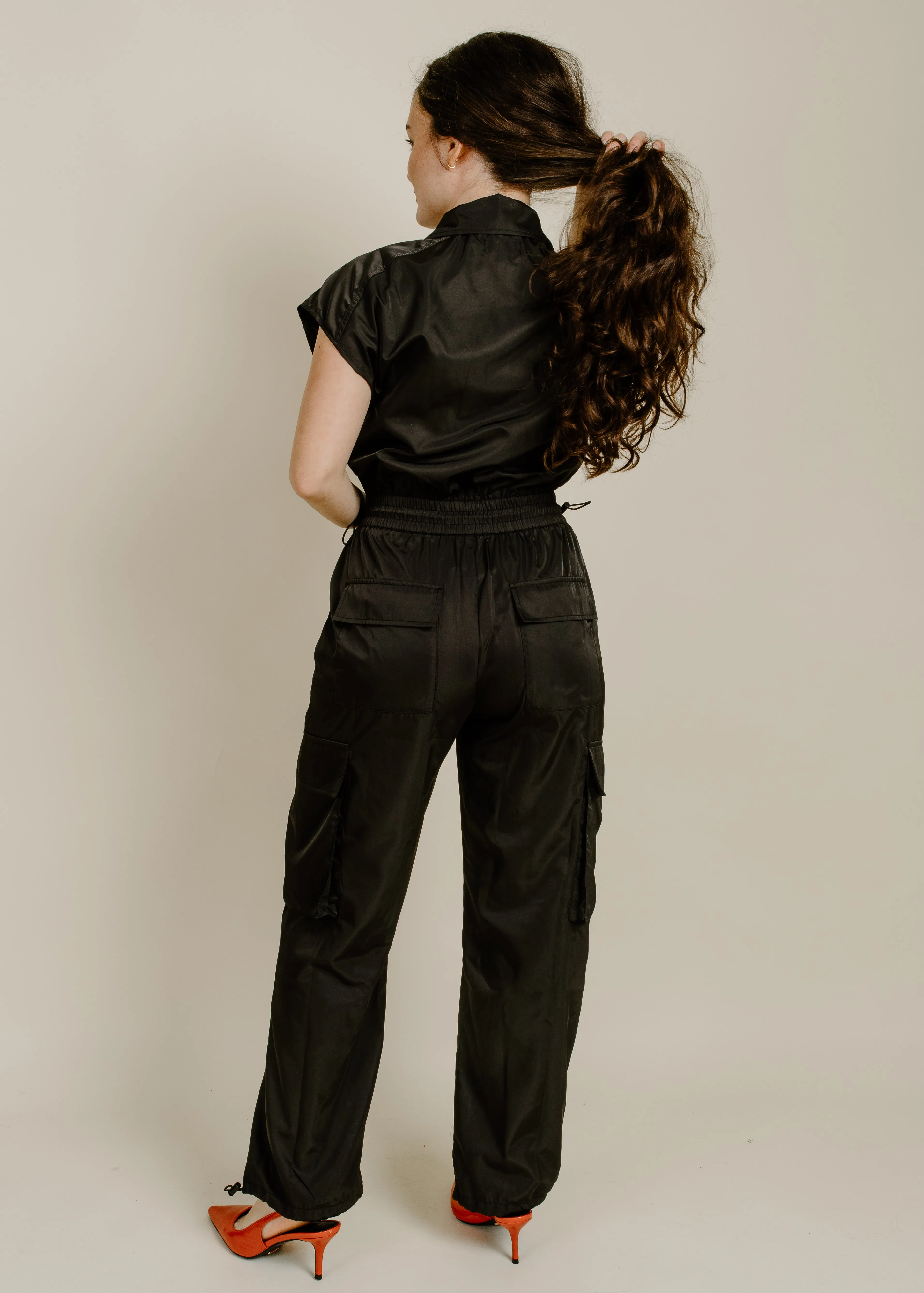 Jade Cargo Jumpsuit - Black