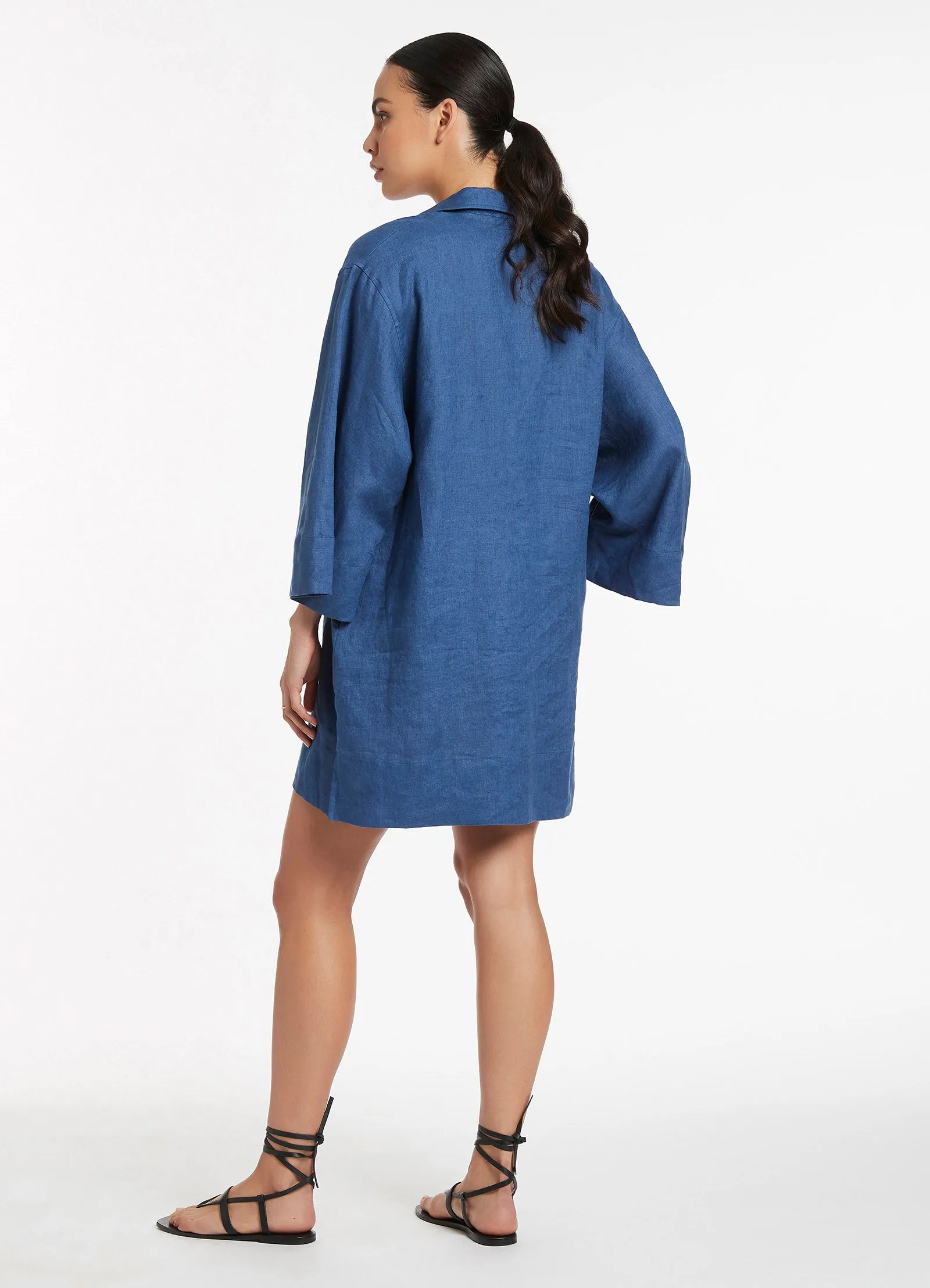 Jetset Pullover Kaftan - Pacific Blue