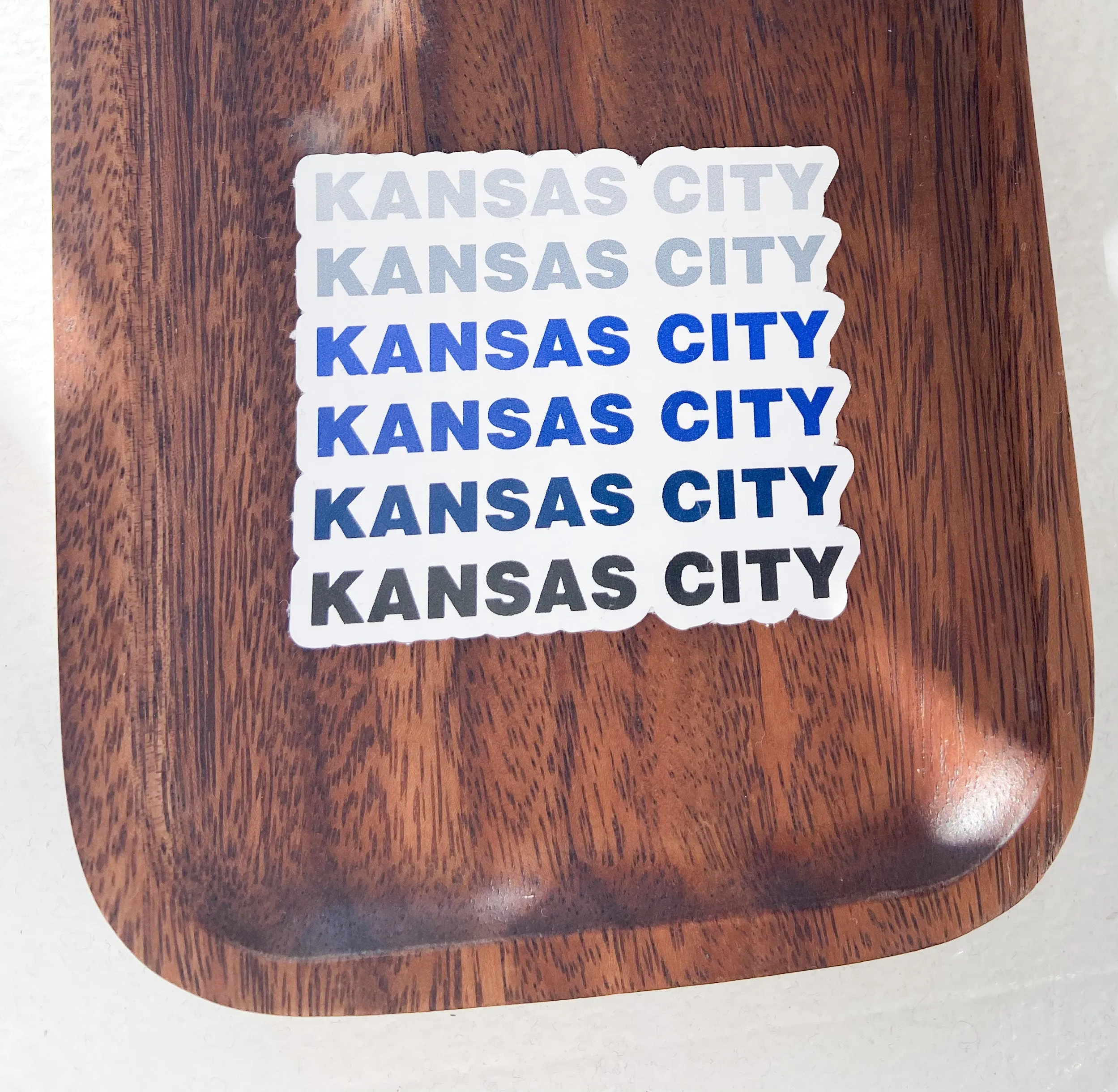 Kansas City Sticker - Grey Blue - FINAL SALE