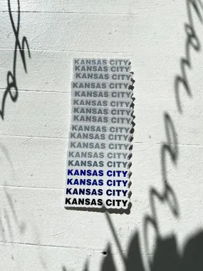 Kansas City Sticker - Grey Blue - FINAL SALE