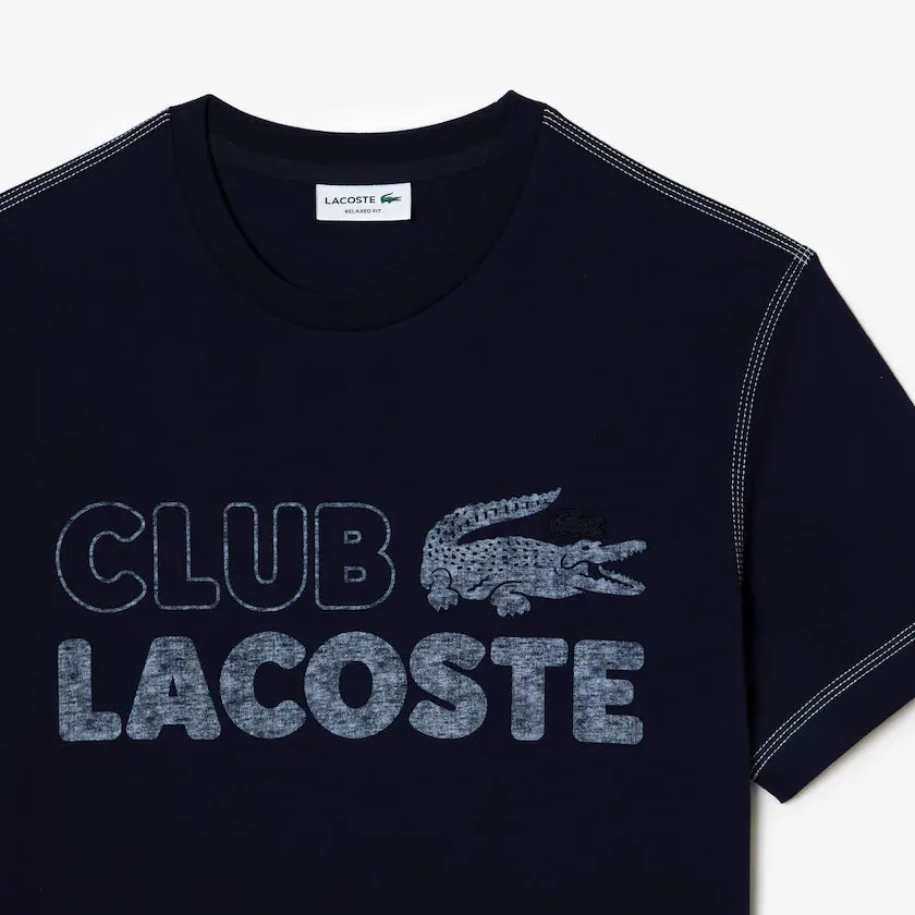 LACOSTE Men’s Vintage Print Organic Cotton T-Shirt