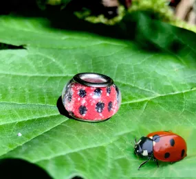 Ladybug Bead with Cremains