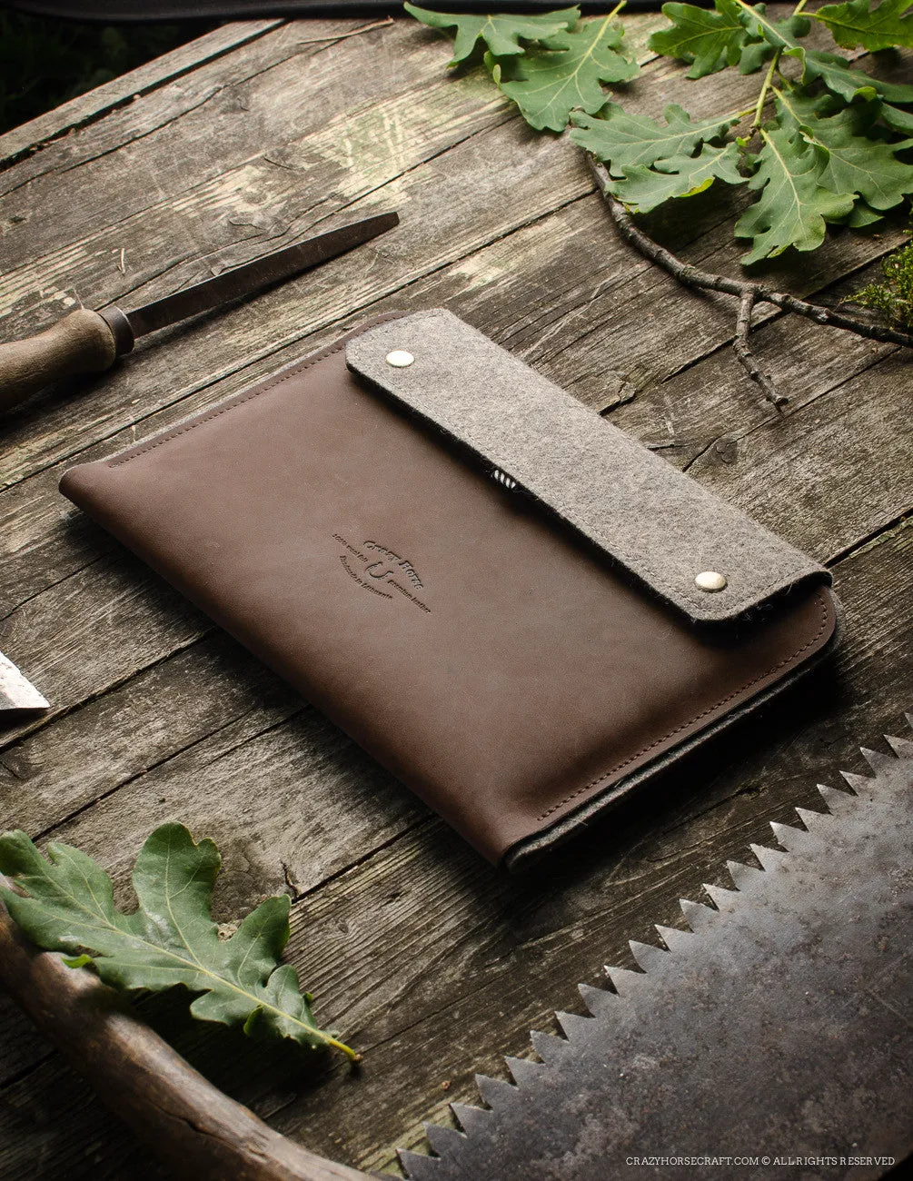 Leather MacBook Case | WoodBrown