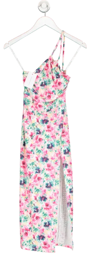 Lovers and Friends Pink Halter Neck Tie Back Midi Dress UK XS