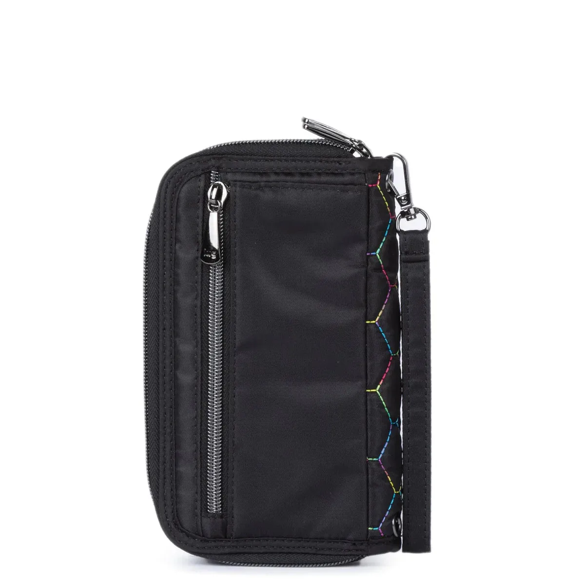 LUG Super Tram Zip RFID Wallet in Black Rainbow