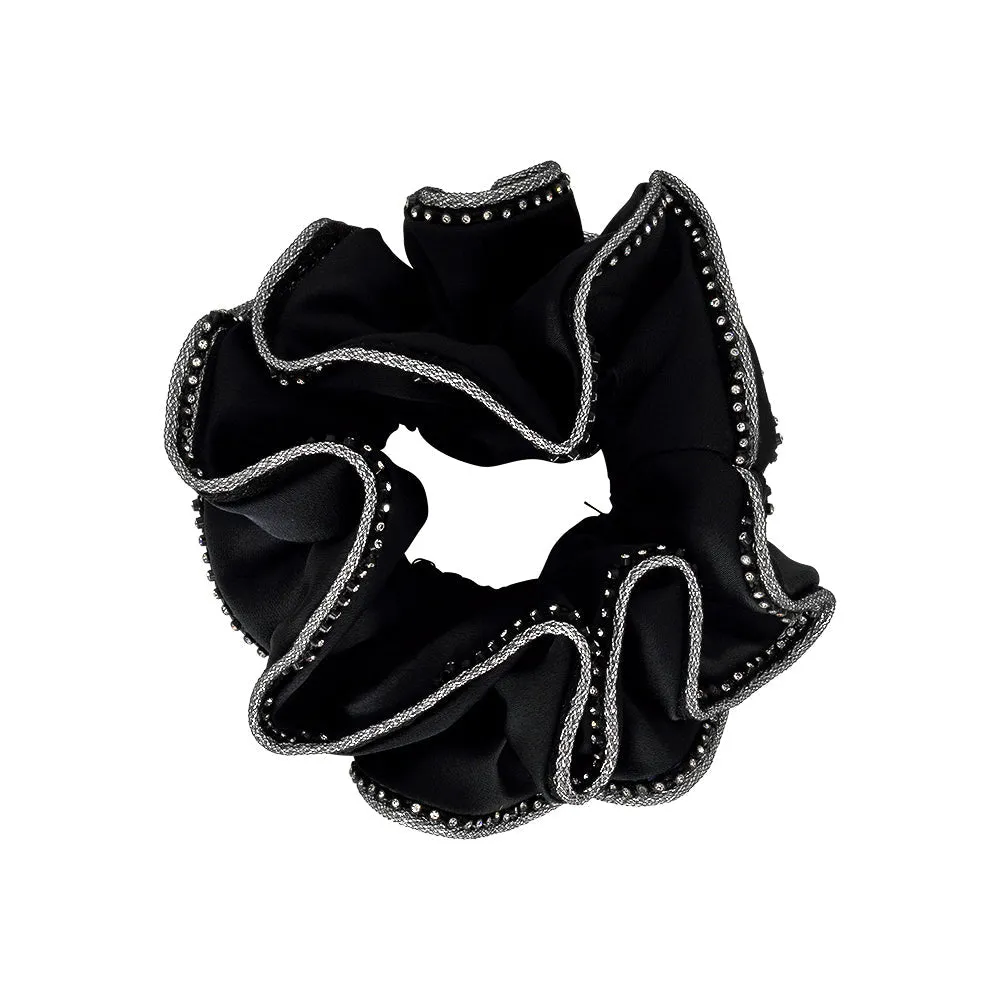 MEDIUM CRYSTAL TRIM SCRUNCHIES BUNDLE OF 5