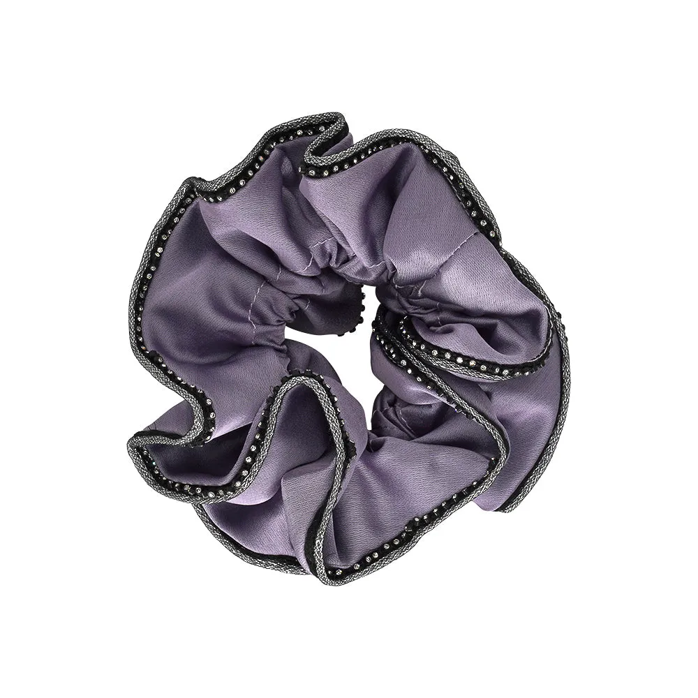 MEDIUM CRYSTAL TRIM SCRUNCHIES BUNDLE OF 5