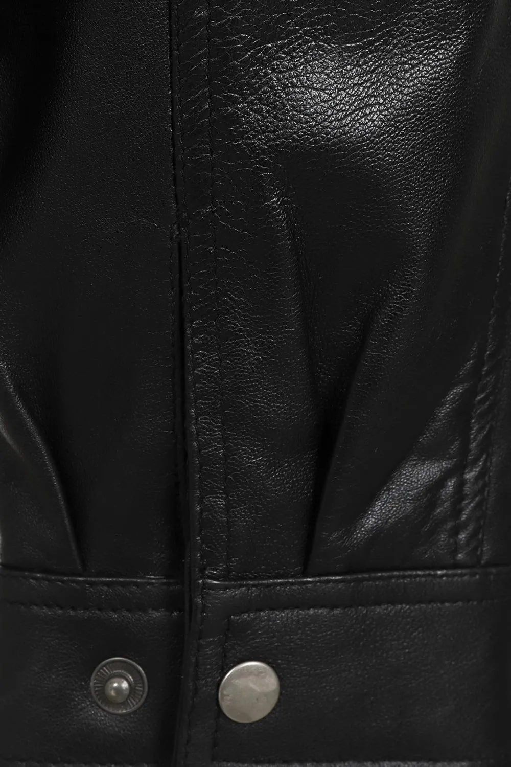 Men's Black Real Leather Classic Blouson Jacket - 'PAUL'