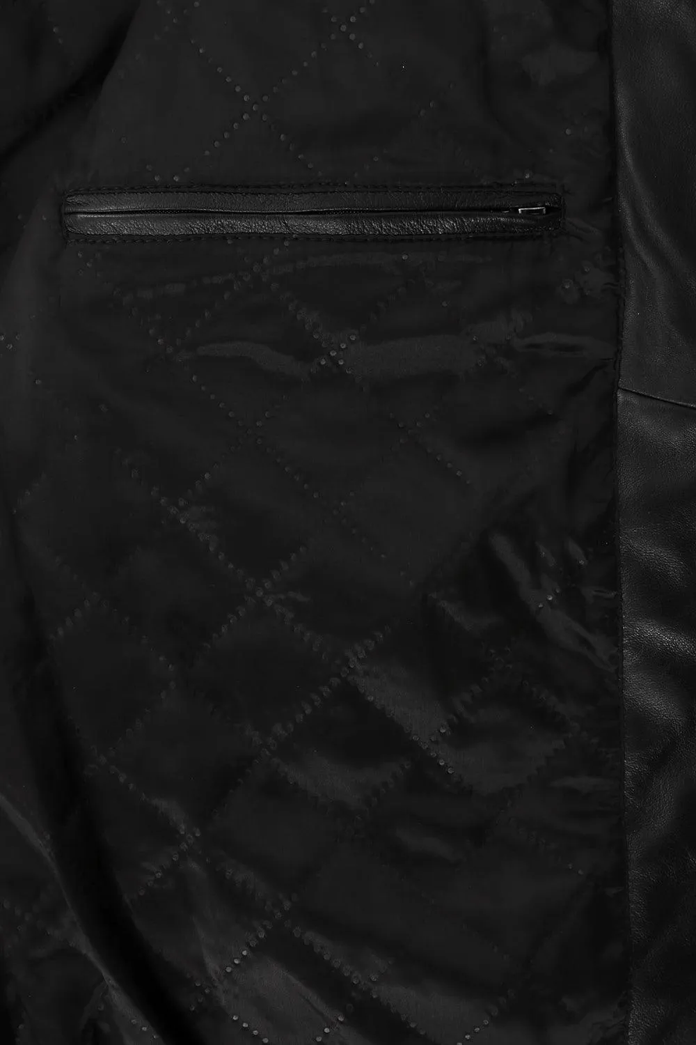 Men's Black Real Leather Classic Blouson Jacket - 'PAUL'