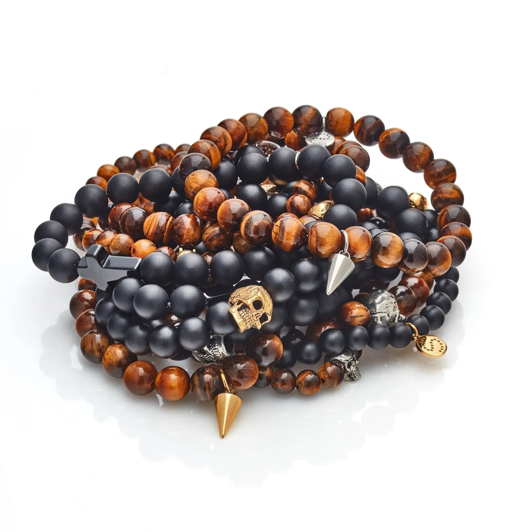 Men's Edit / Skulduggery / Bracelet / Tigers Eye   Gold